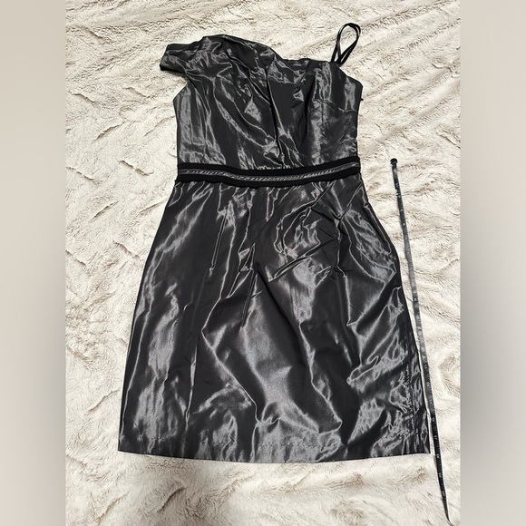 BCBGeneration Asymmetrical Pleated One Shoulder Cocktail Mini Dress - Picture 11 of 16